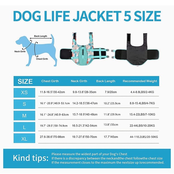 Very buoyant Hawaiian style life jacket for dogs with rescue handle. Medium. - Picture 4 of 4